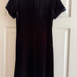 ABS Black Velvet Short-Sleeve Women's Dress
